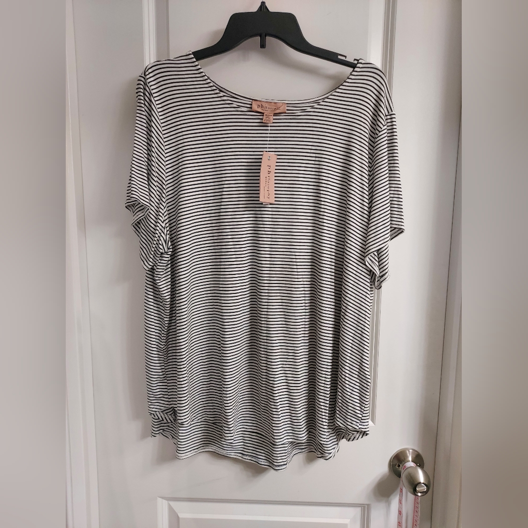 Nwt Philosophy Black And White Relaxed Boxy T-Shirt